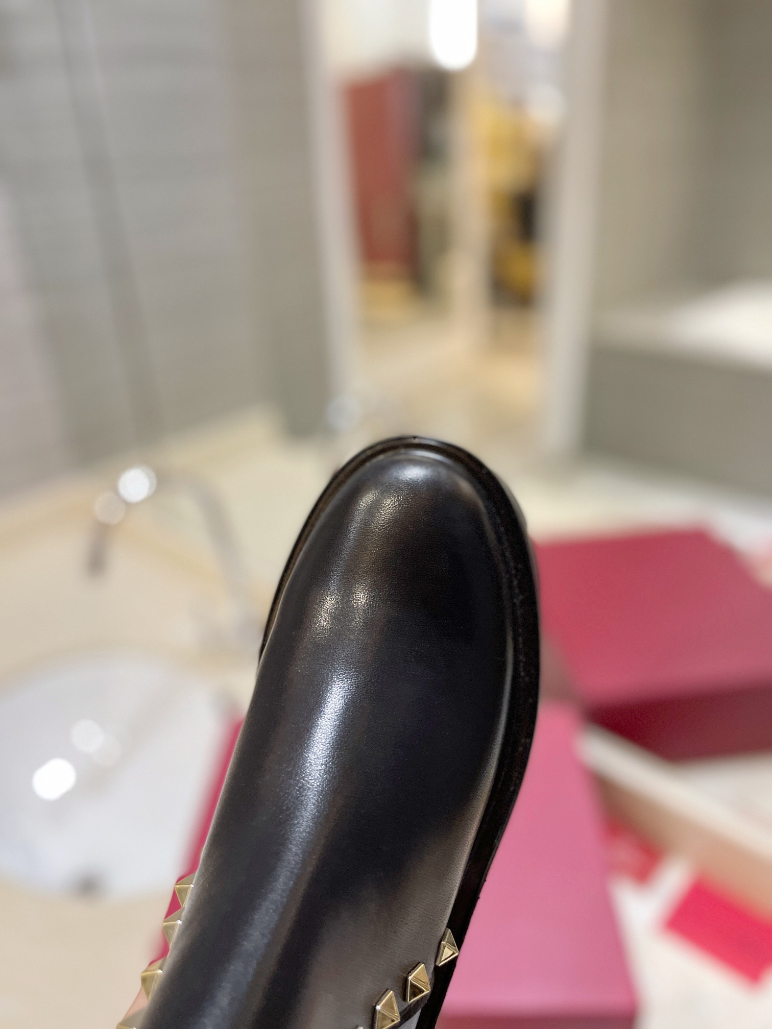 [TOP] VALENTINO 7.5cm High Heel Boots - Black