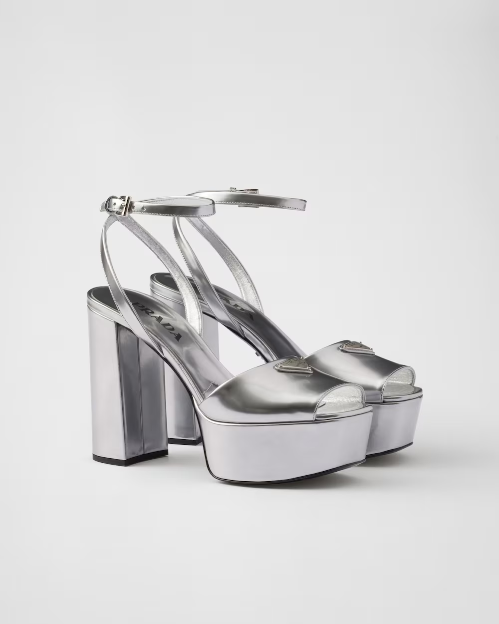 [TOP] PRADA Metallic Leather Platform Sandal - 2 Colour