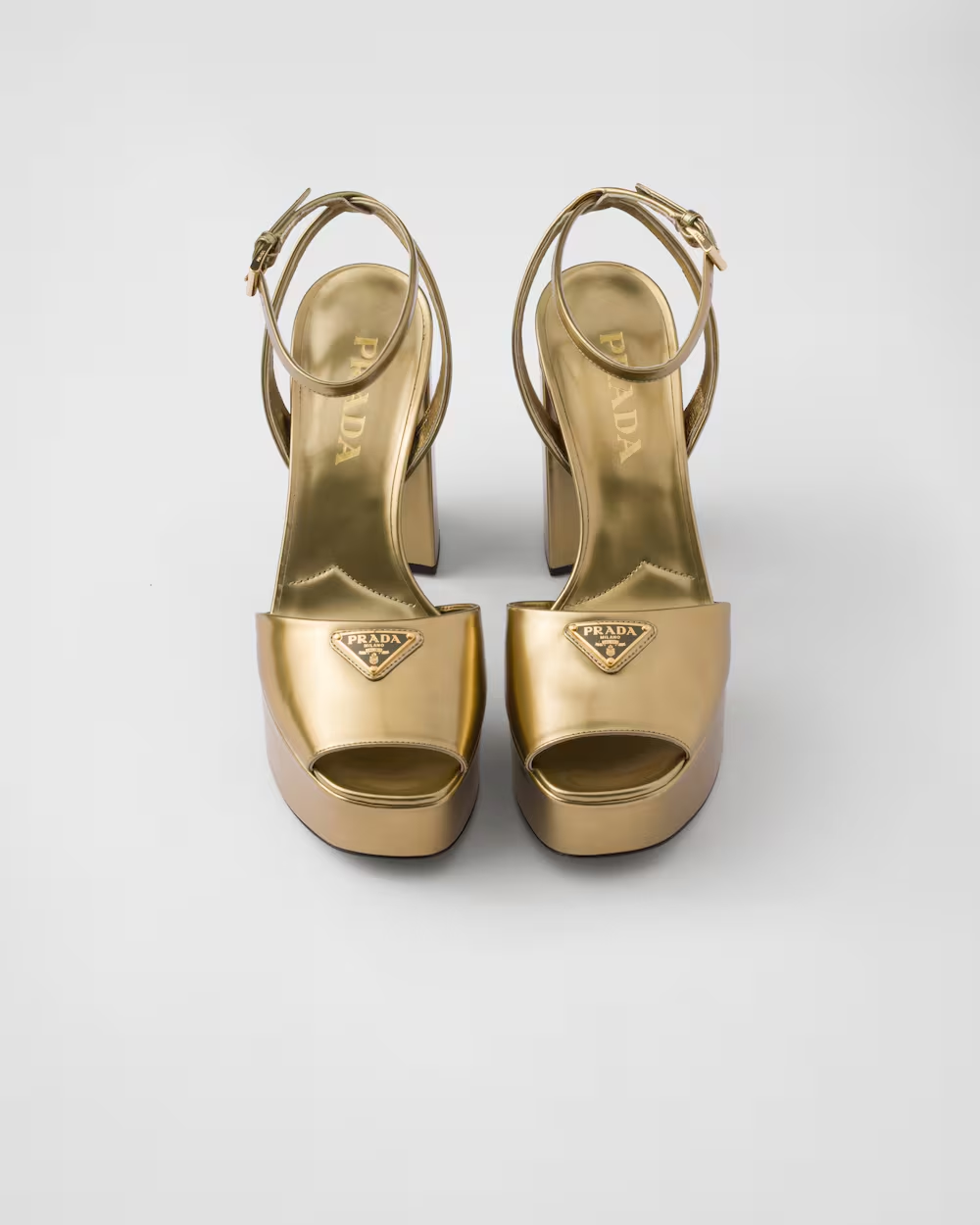 [TOP] PRADA Metallic Leather Platform Sandal - 2 Colour