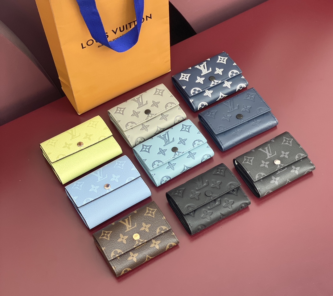 [TOP] Louis Vuitton LV Victor Wallet Monogram Eclipse Canvas 11.5x9x2.5cm - 9 Color