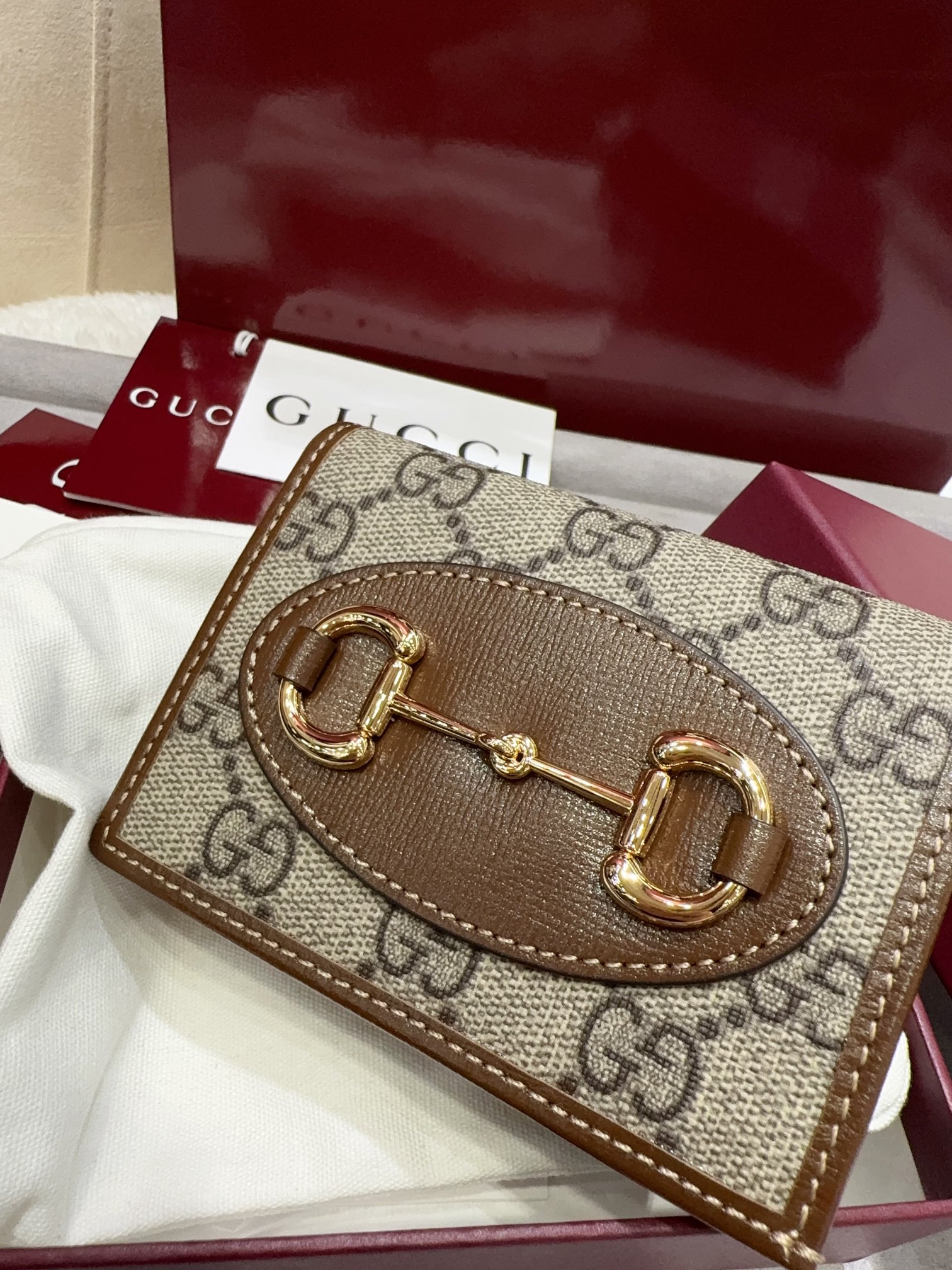 [TOP] GUCCI GG Wallet 11 x 8.5 x 3㎝ -Brown
