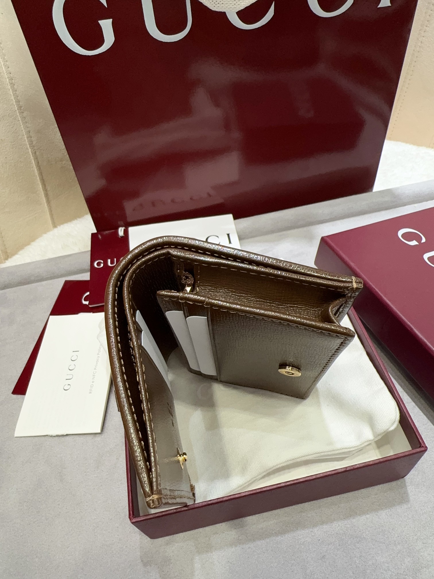 [TOP] GUCCI GG Wallet 11 x 8.5 x 3㎝ -Brown