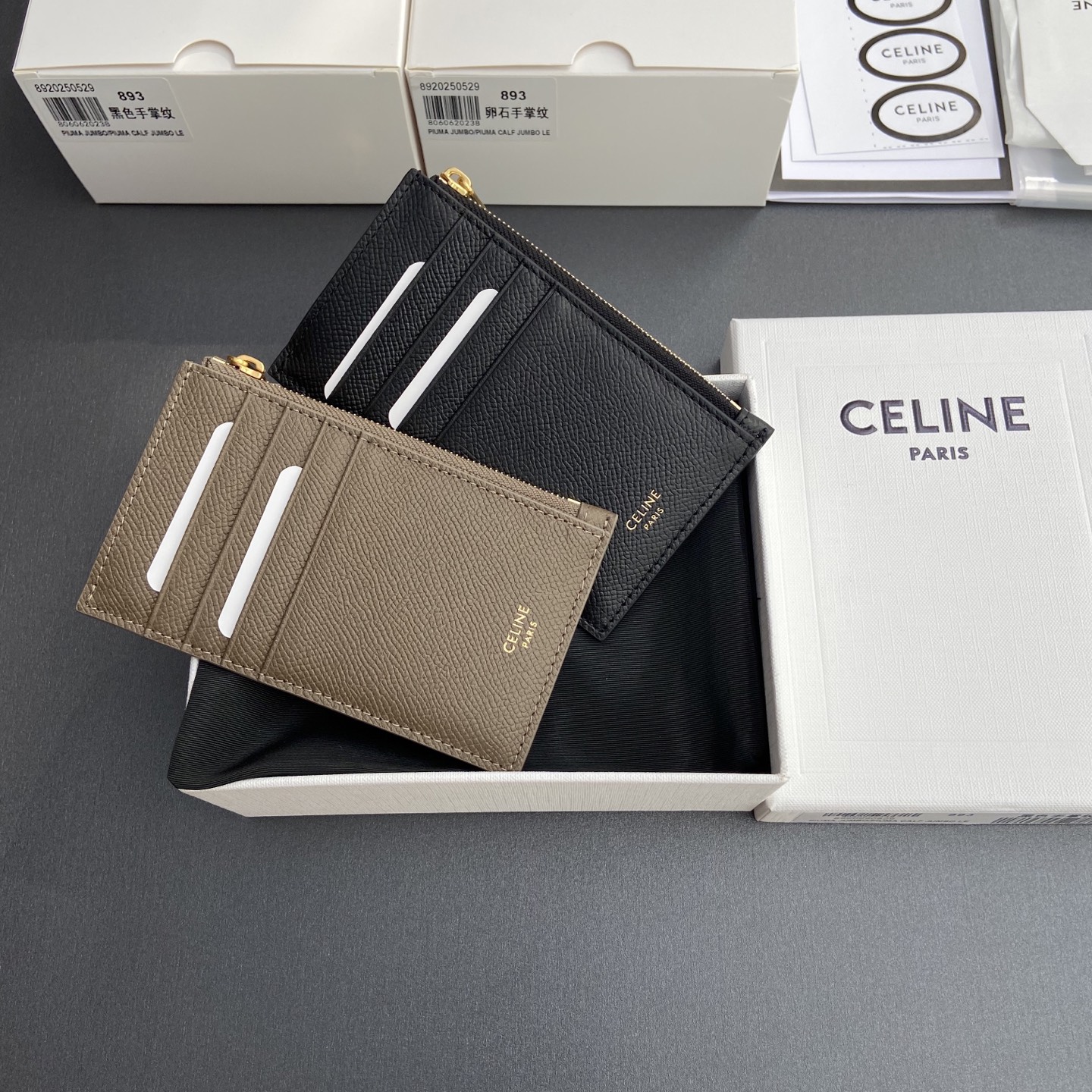 [TOP] CELINE Essentials Calfskin Card Holder 13x7.5x1cm - 2 Color