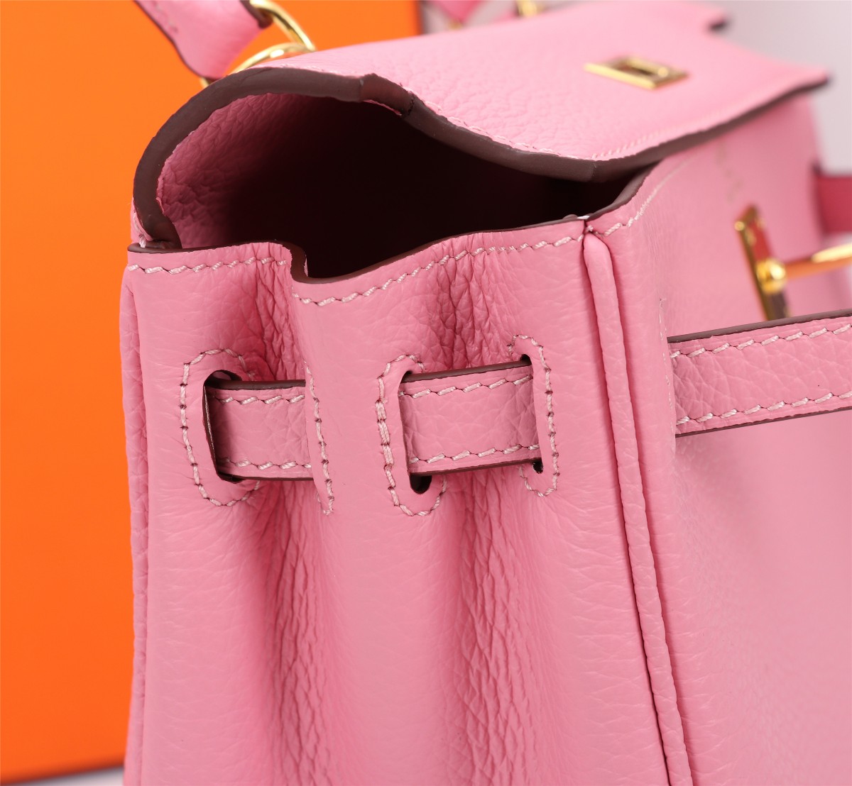 [TOP] HERMES Kelly Togo Leather 25cm - Rose Sakura & GHW/SHW