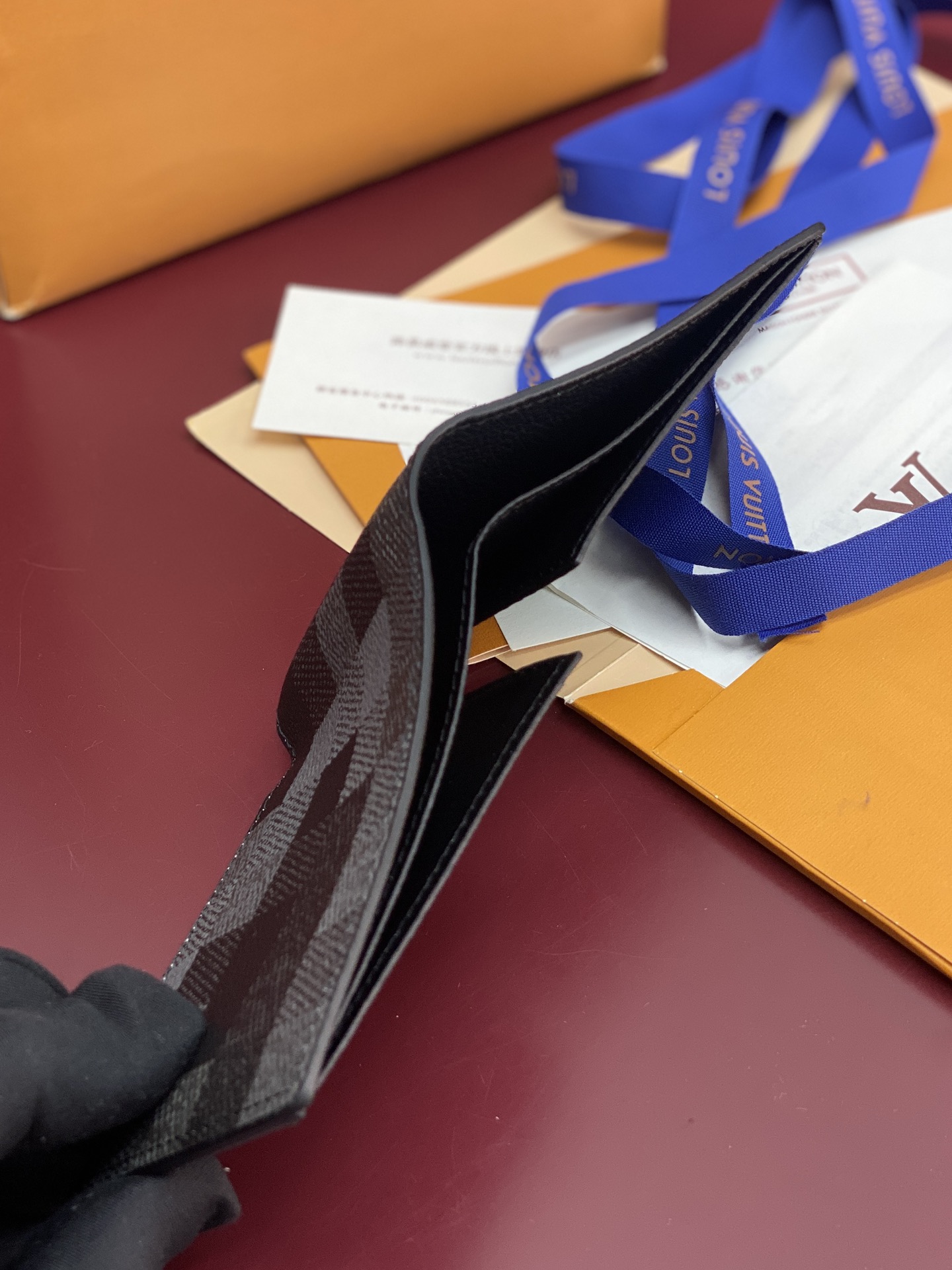 [TOP] Louis Vuitton LV Damier Graphite Printed Slender Wallet Damoflage Canvas 11x8.5x2cm - Black