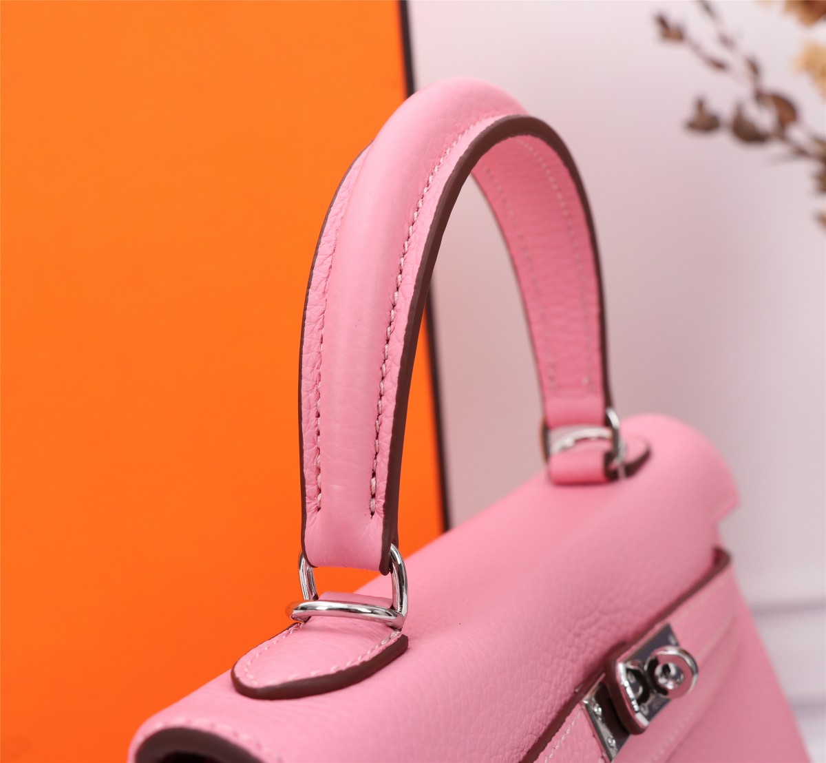 [TOP] HERMES Kelly Togo Leather 25cm - Rose Sakura & GHW/SHW