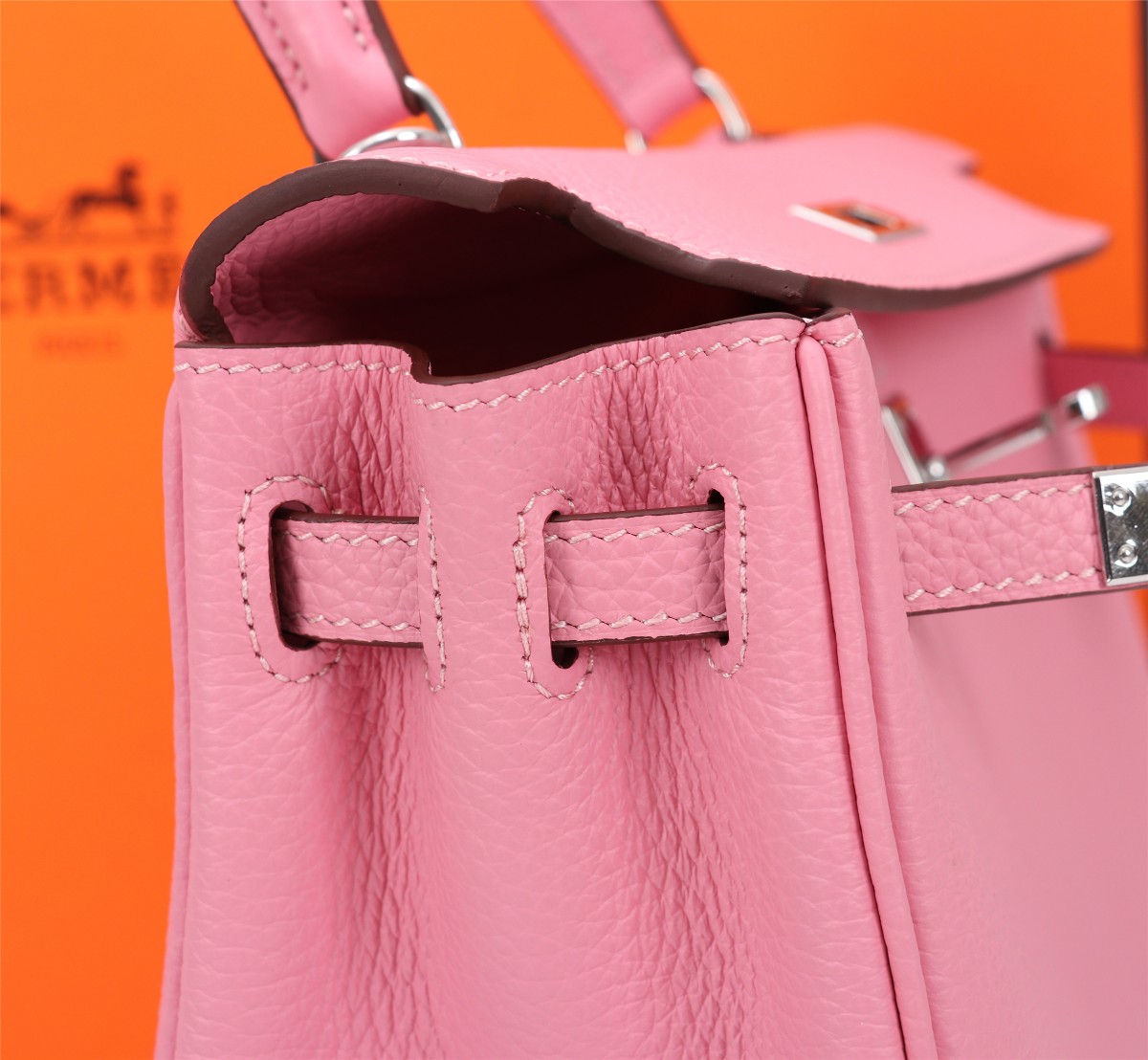 [TOP] HERMES Kelly Togo Leather 25cm - Rose Sakura & GHW/SHW
