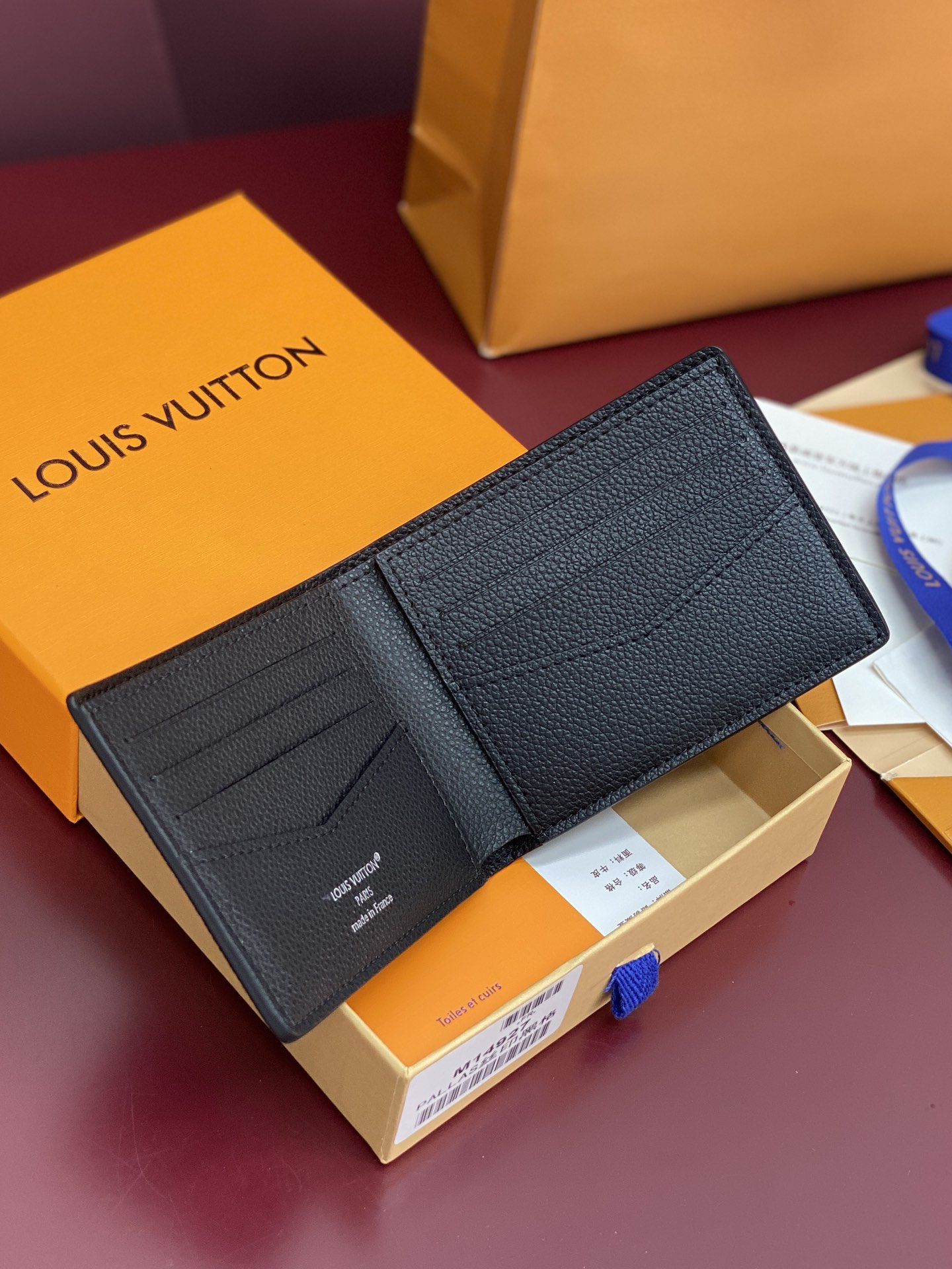 [TOP] Louis Vuitton LV Damier Graphite Printed Slender Wallet Damoflage Canvas 11x8.5x2cm - Black
