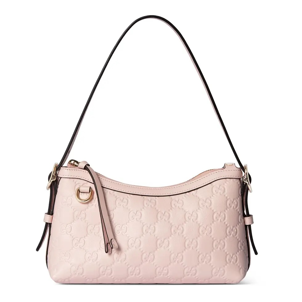 [TOP] GUCCI GG Emblem Handbag 22 x 14 x 8 cm - Pink