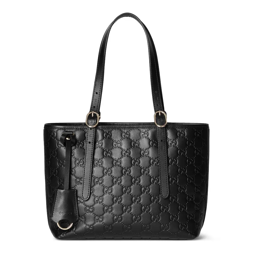 [TOP] GUCCI GG Emblem Handbag 25 x 20 x 10 cm - Black