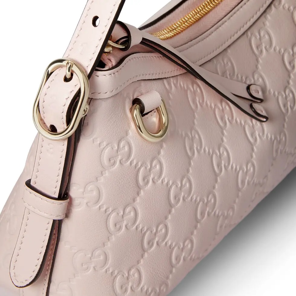 [TOP] GUCCI GG Emblem Handbag 22 x 14 x 8 cm - Pink