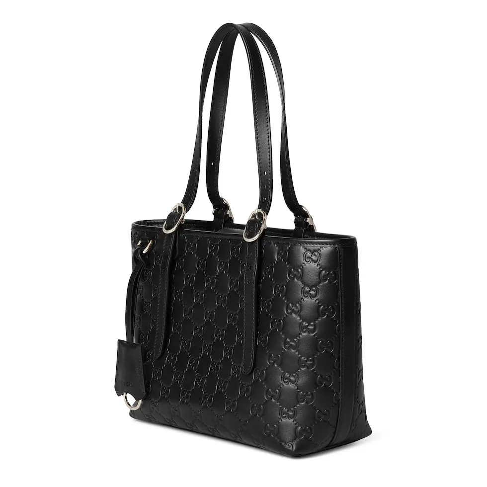 [TOP] GUCCI GG Emblem Handbag 25 x 20 x 10 cm - Black