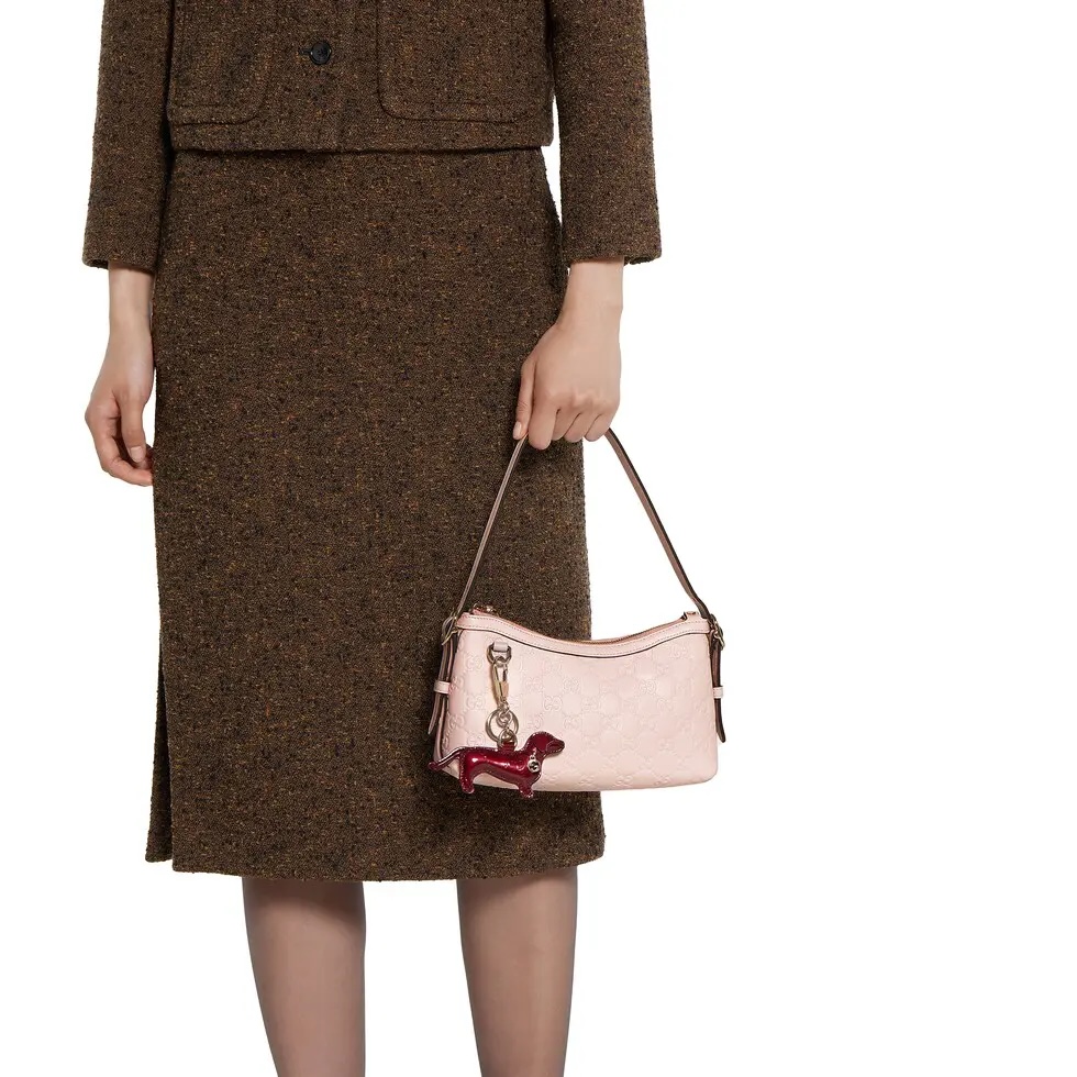 [TOP] GUCCI GG Emblem Handbag 22 x 14 x 8 cm - Pink