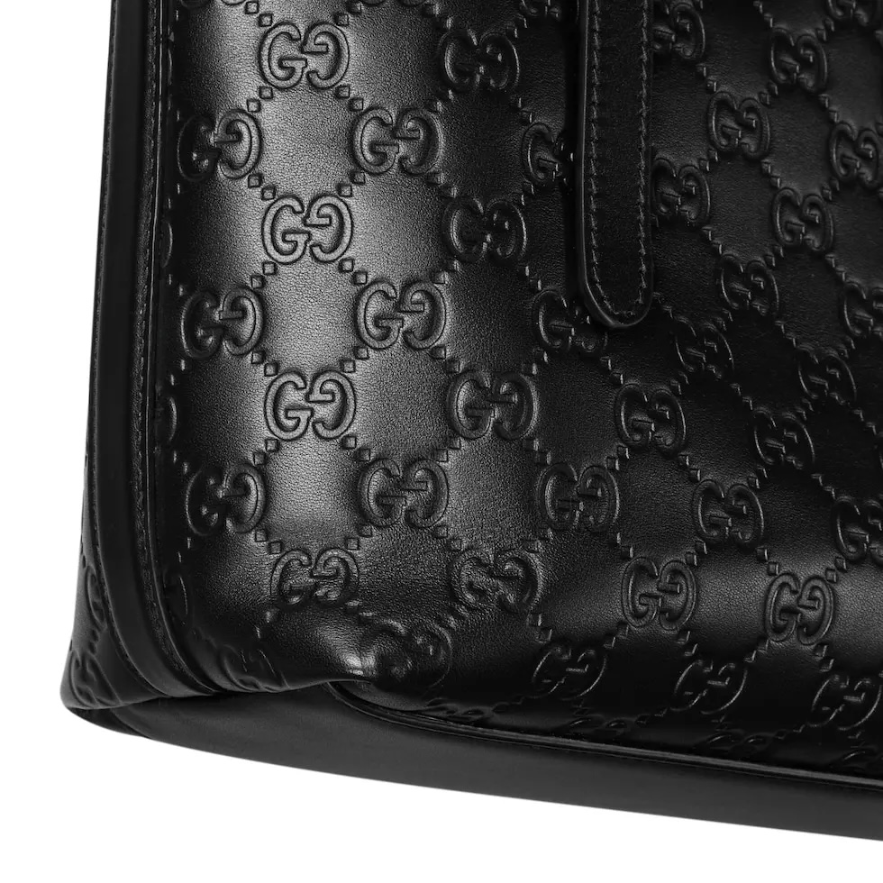 [TOP] GUCCI GG Emblem Handbag 25 x 20 x 10 cm - Black