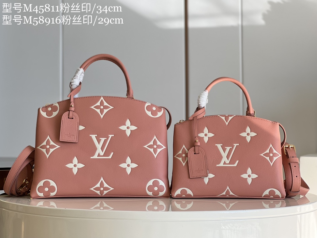 [TOP] Louis Vuitton LV Grand Palais Handbag 29 x 18 x 12.5 cm /34 x 24 x 15 cm - Pink