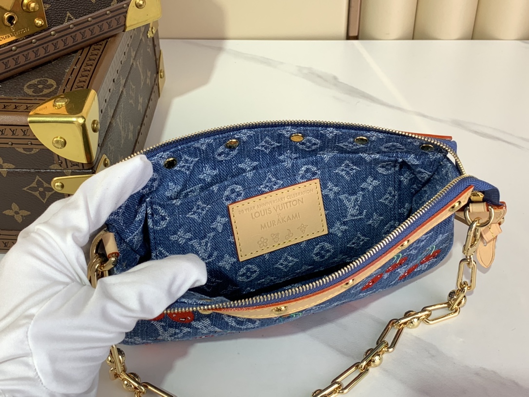 [TOP] Louis Vuitton LV Multi Pochette Accessoires Handbag 13 x 4 x 22 cm - Blue