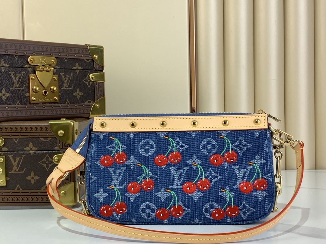 [TOP] Louis Vuitton LV Multi Pochette Accessoires Handbag 13 x 4 x 22 cm - Blue