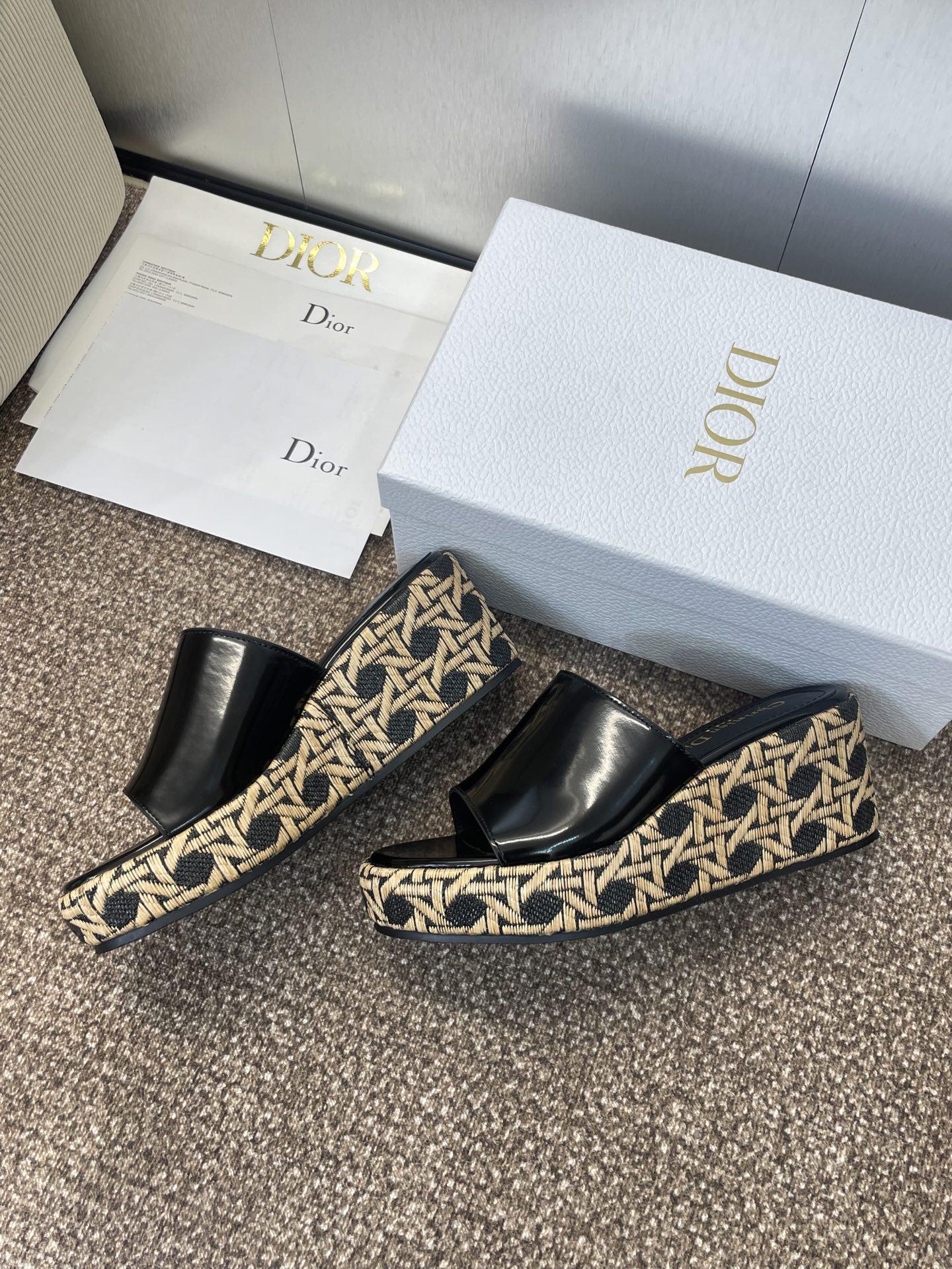 [TOP] Christian Dior Attitude 10cm Wedge Heels Slippers - 4 Color