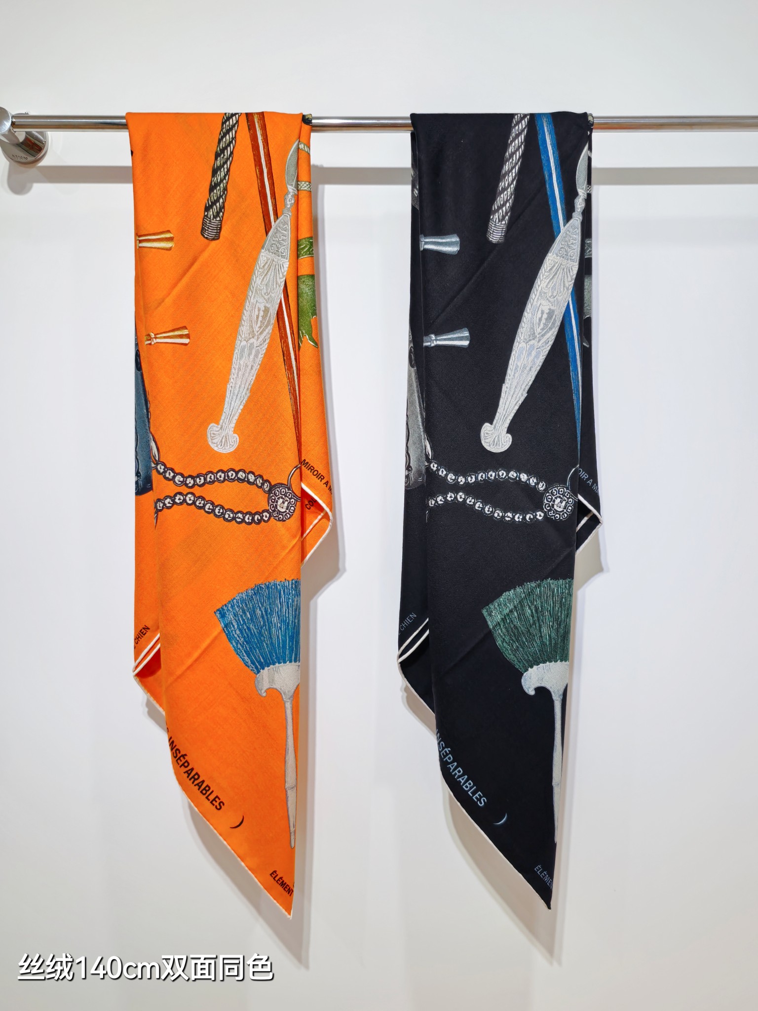 [TOP] HERMES Square Silk and Wool Scarf 140x140cm - 2 Colors