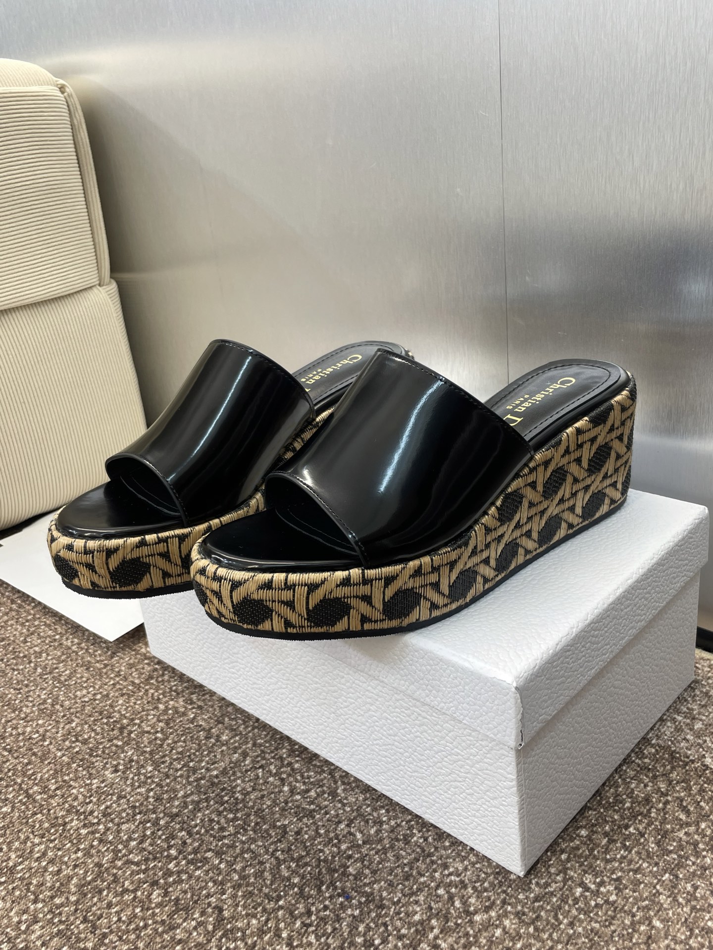 [TOP] Christian Dior Attitude 10cm Wedge Heels Slippers - 4 Color