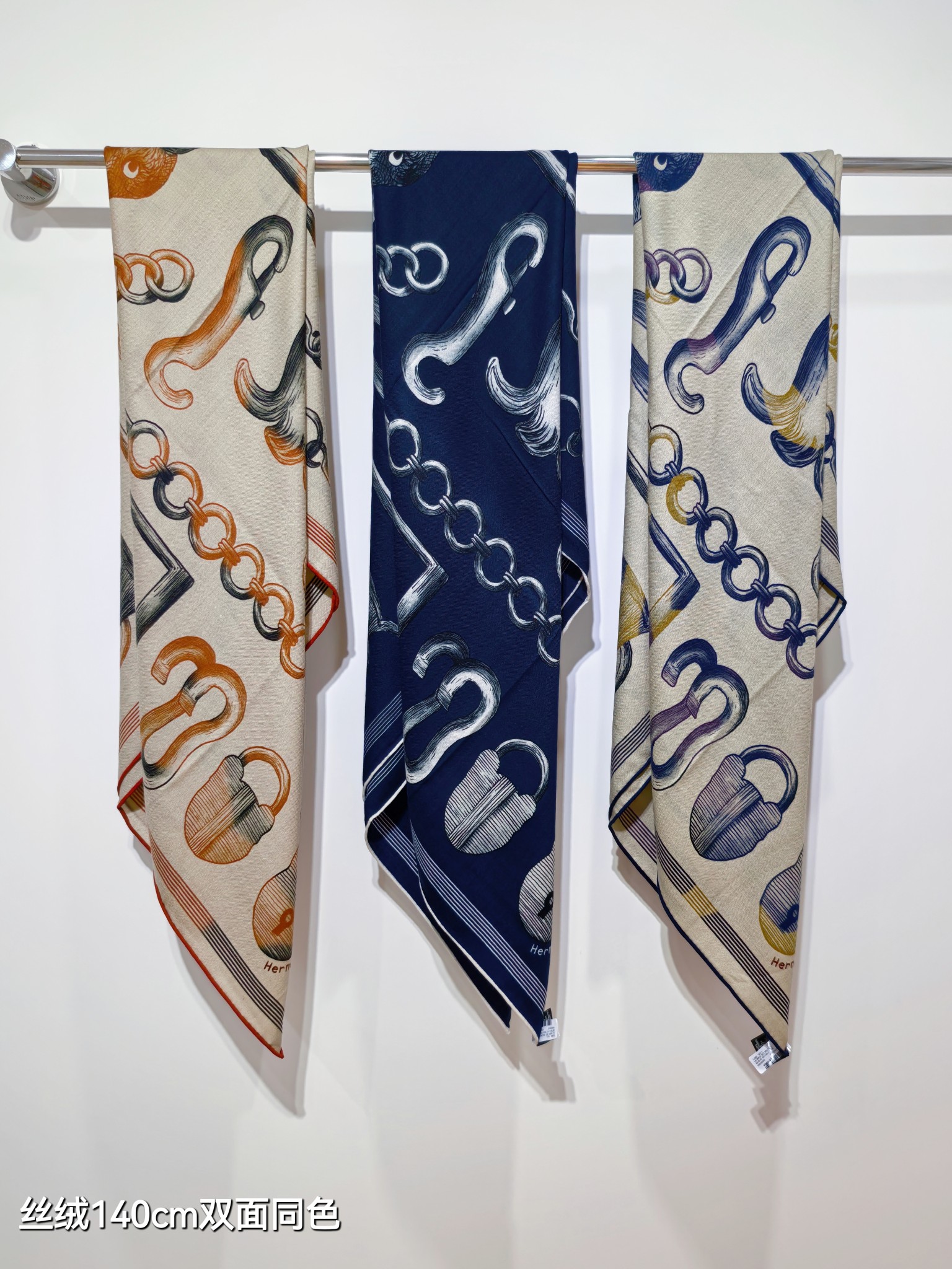 [TOP] HERMES Square Silk and Wool Scarf 140x140cm - 3 Colors