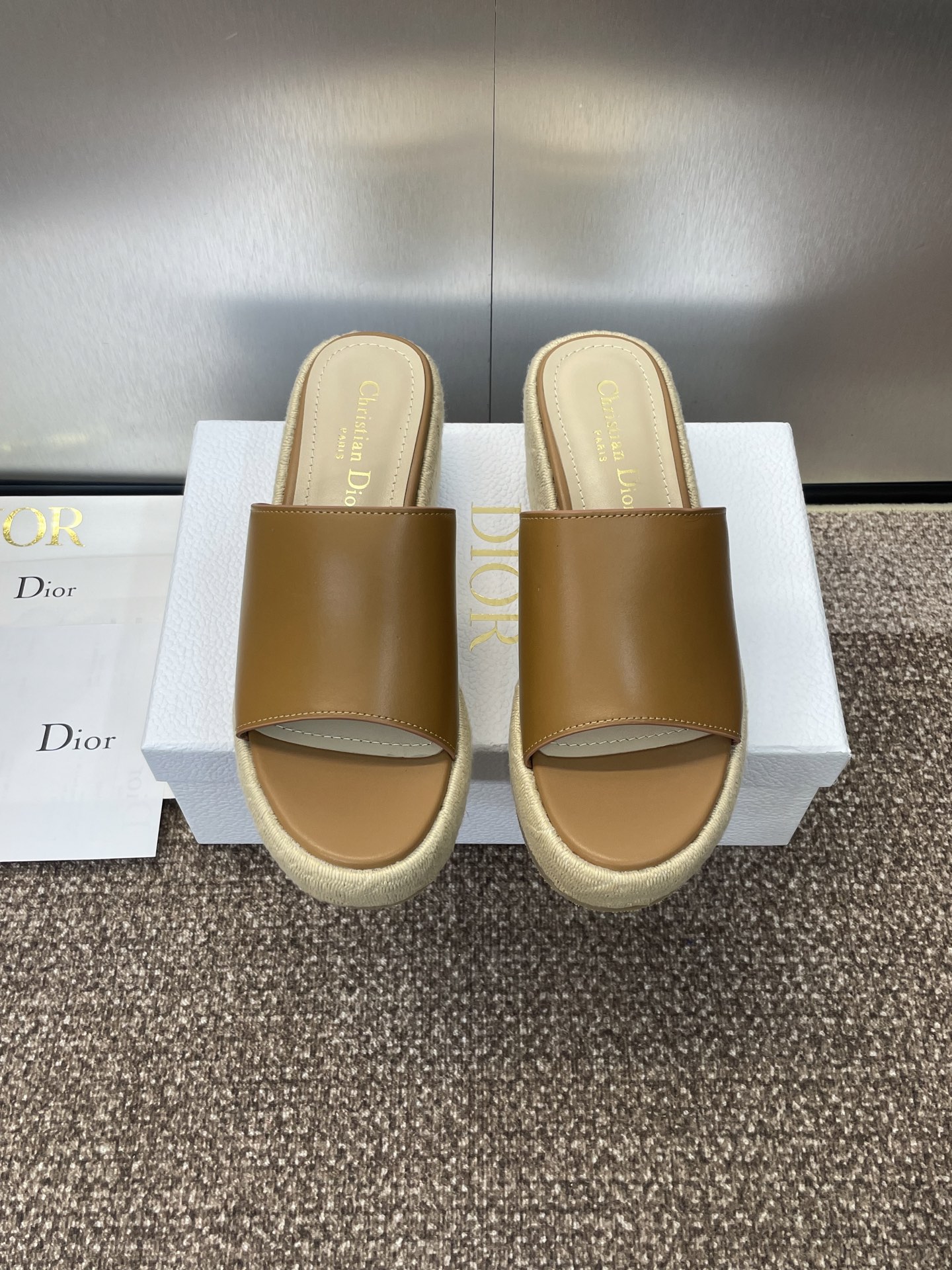 [TOP] Christian Dior Attitude 10cm Wedge Heels Slippers - 4 Color