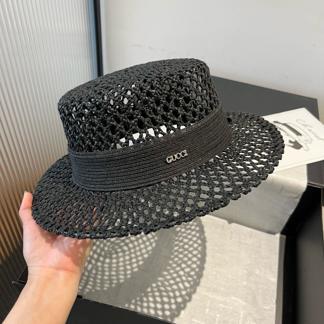 [TOP] GUCCI Hollow Weaving Hat - 3 Colors
