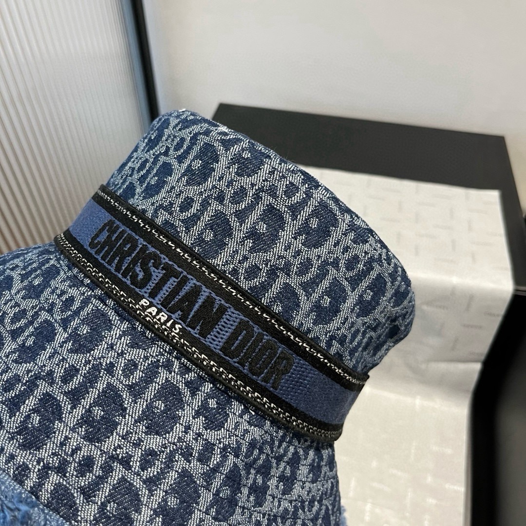 [TOP] Christian Denim Hat  - Blue