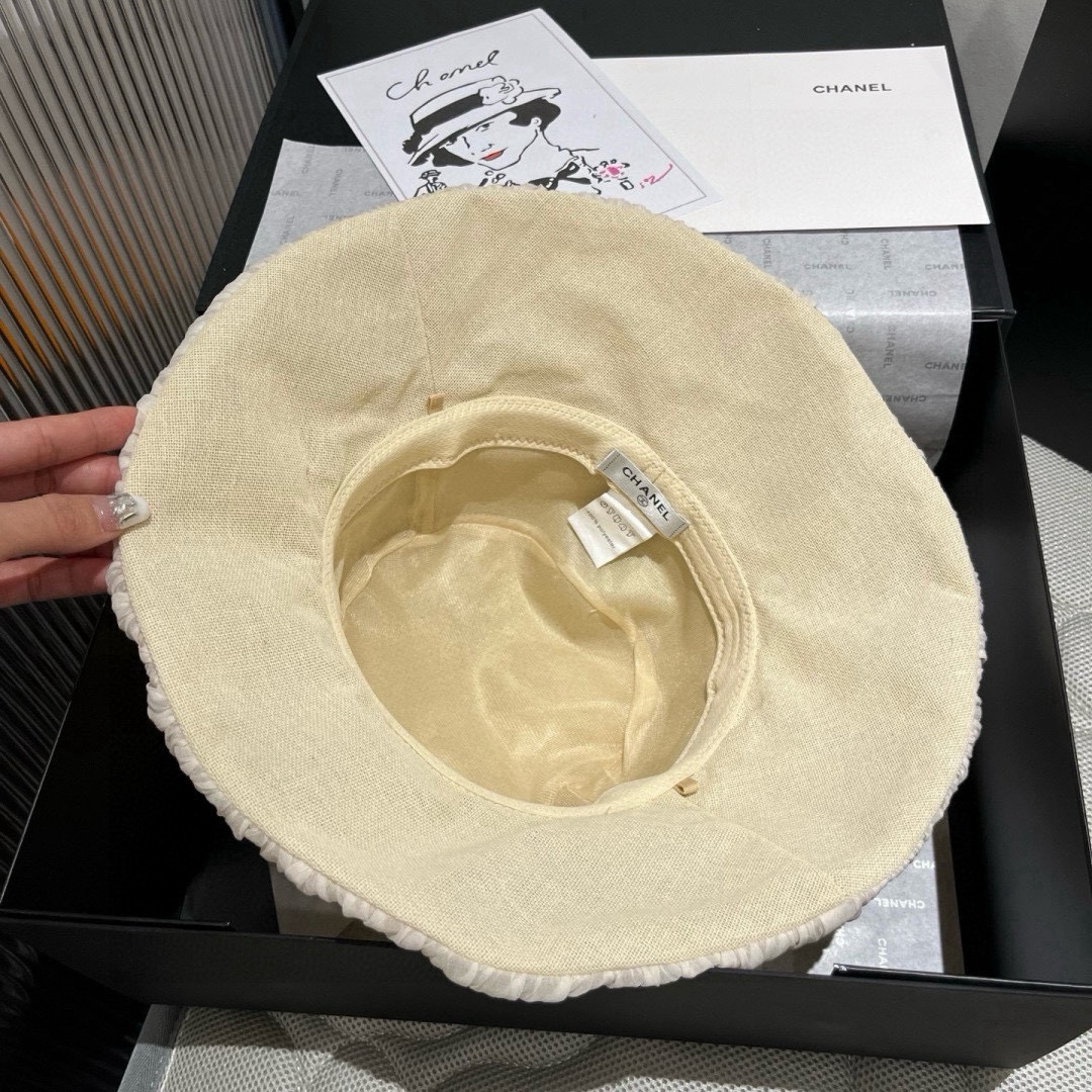 [TOP] CHANEL Lantern Hat - Beige