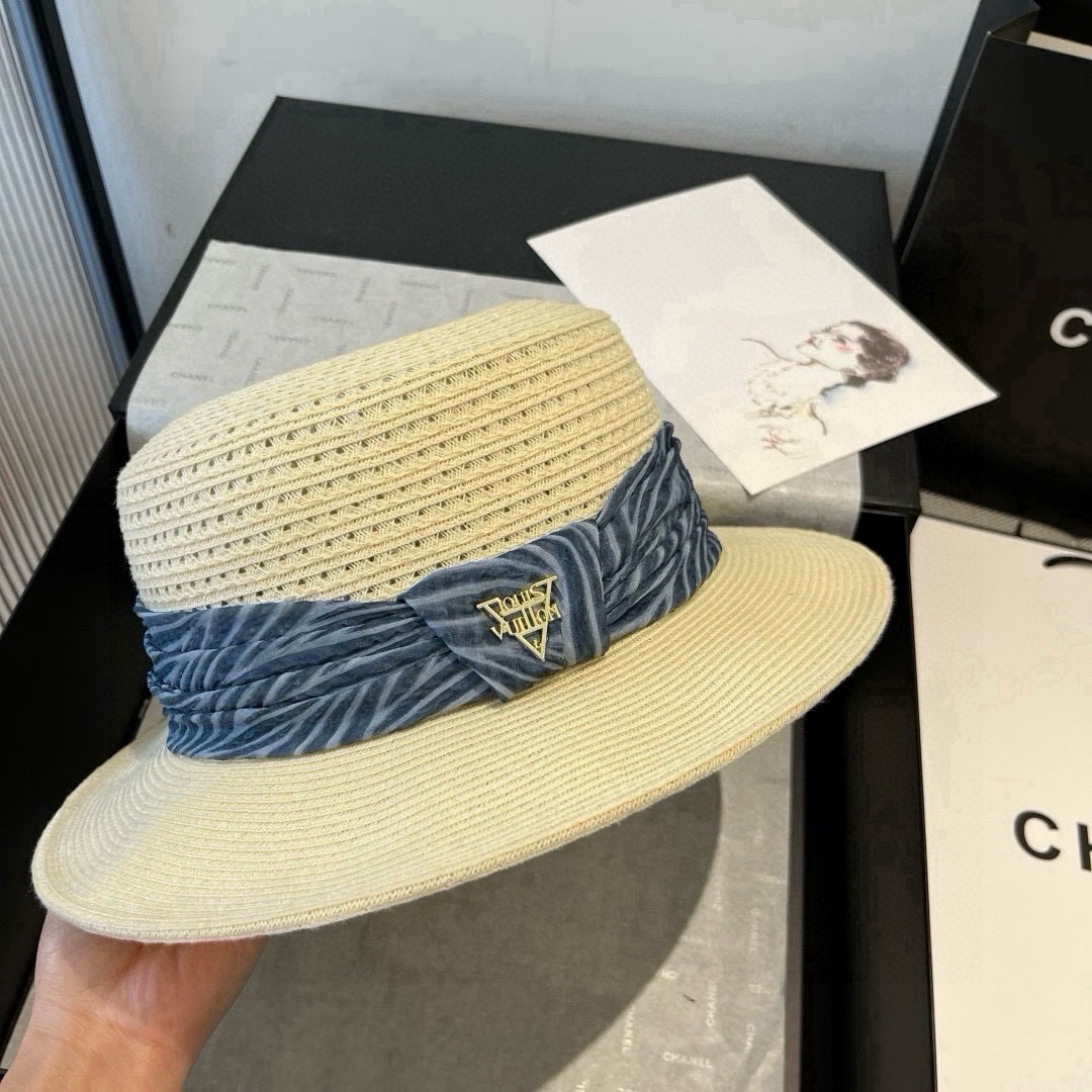 [TOP] Louis Vuitton LV Straw Hat - 3 Colors
