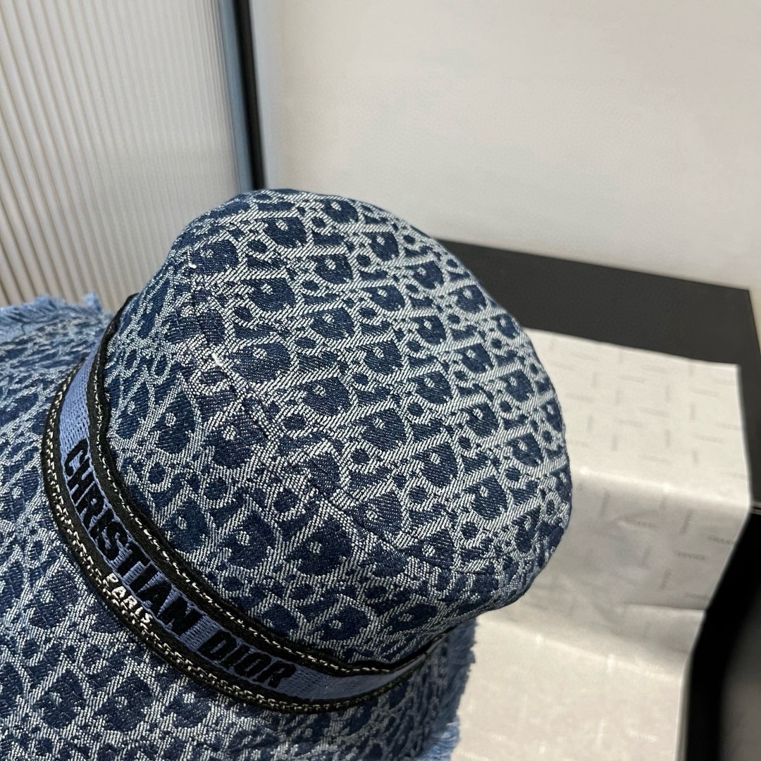 [TOP] Christian Denim Hat  - Blue