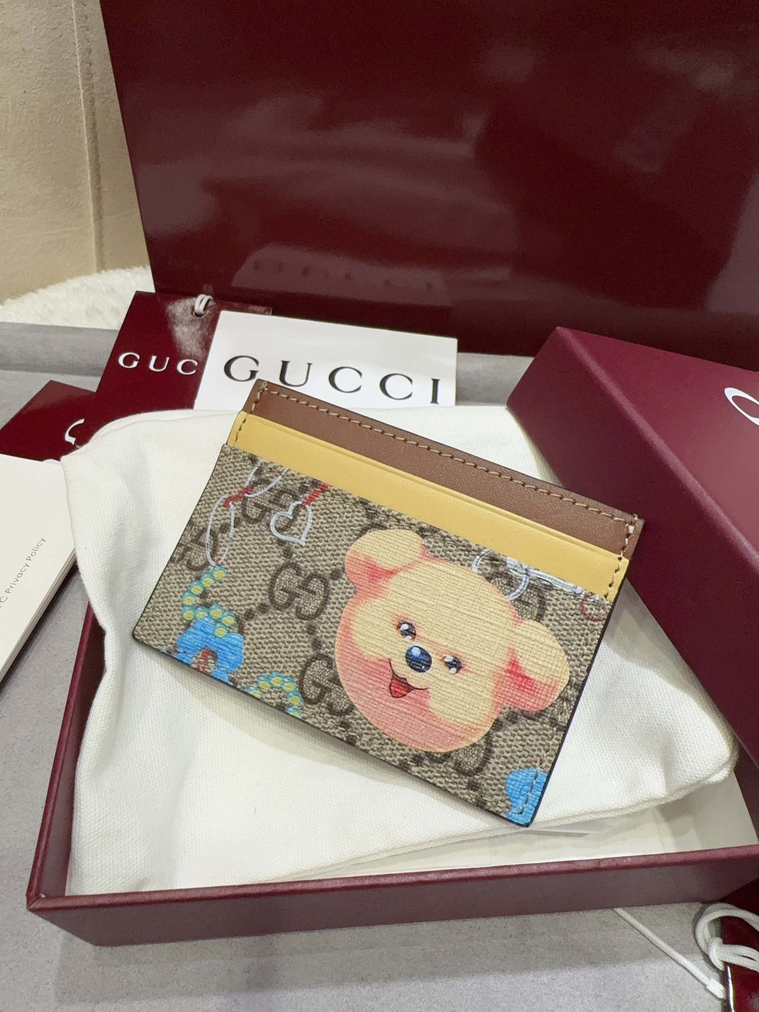 [TOP] GUCCI Card Bag 11 x 7 ㎝ - Brown