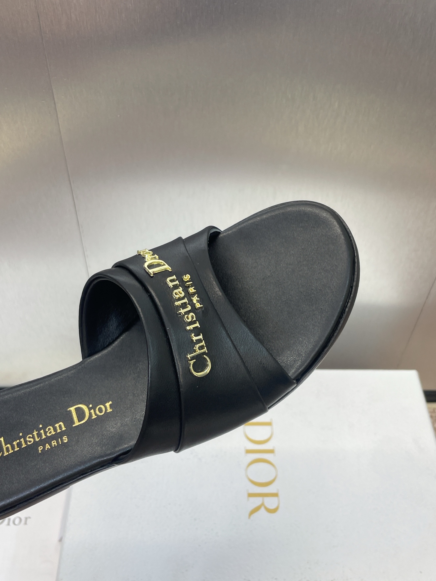 [TOP] Christian Dior My Dior Flat Slippers Calfskin - 2 Color
