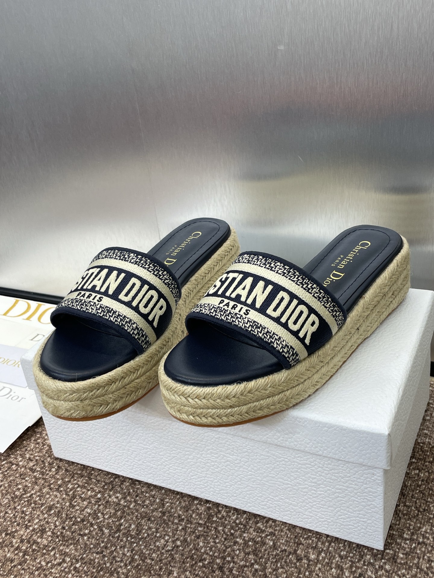 [TOP] Christian Dior Ivieta Dway 4cm Thick-soled Slippers - 5 Color