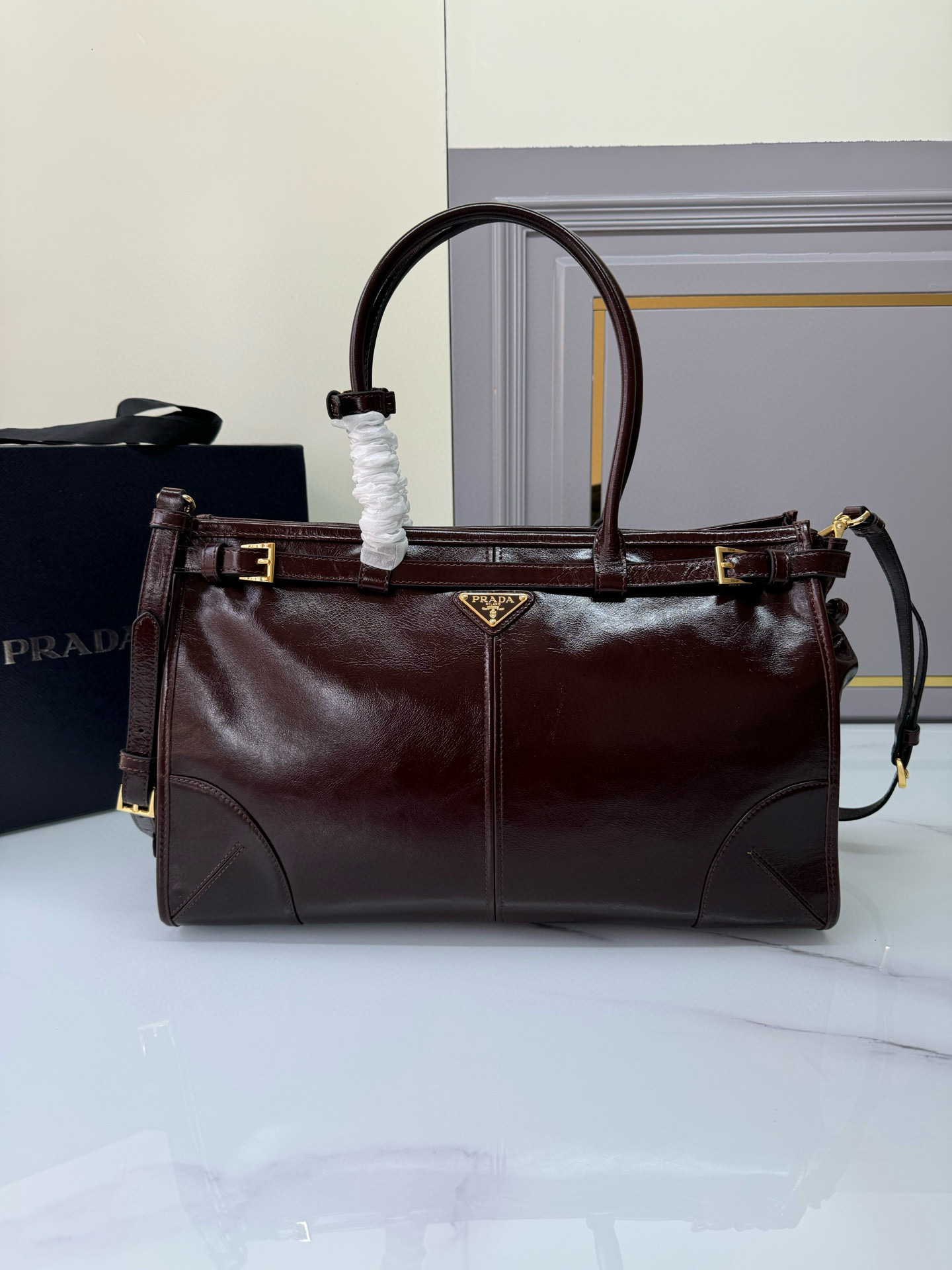 [TOP] PRADA LusSolf Bag Oiled Cowhide 38x30x12cm - 9 Color