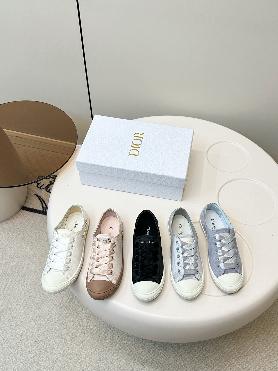 [TOP] Christian Dior Silk/Sheep Tendon Fabric Low Sneakers - 5 Colors