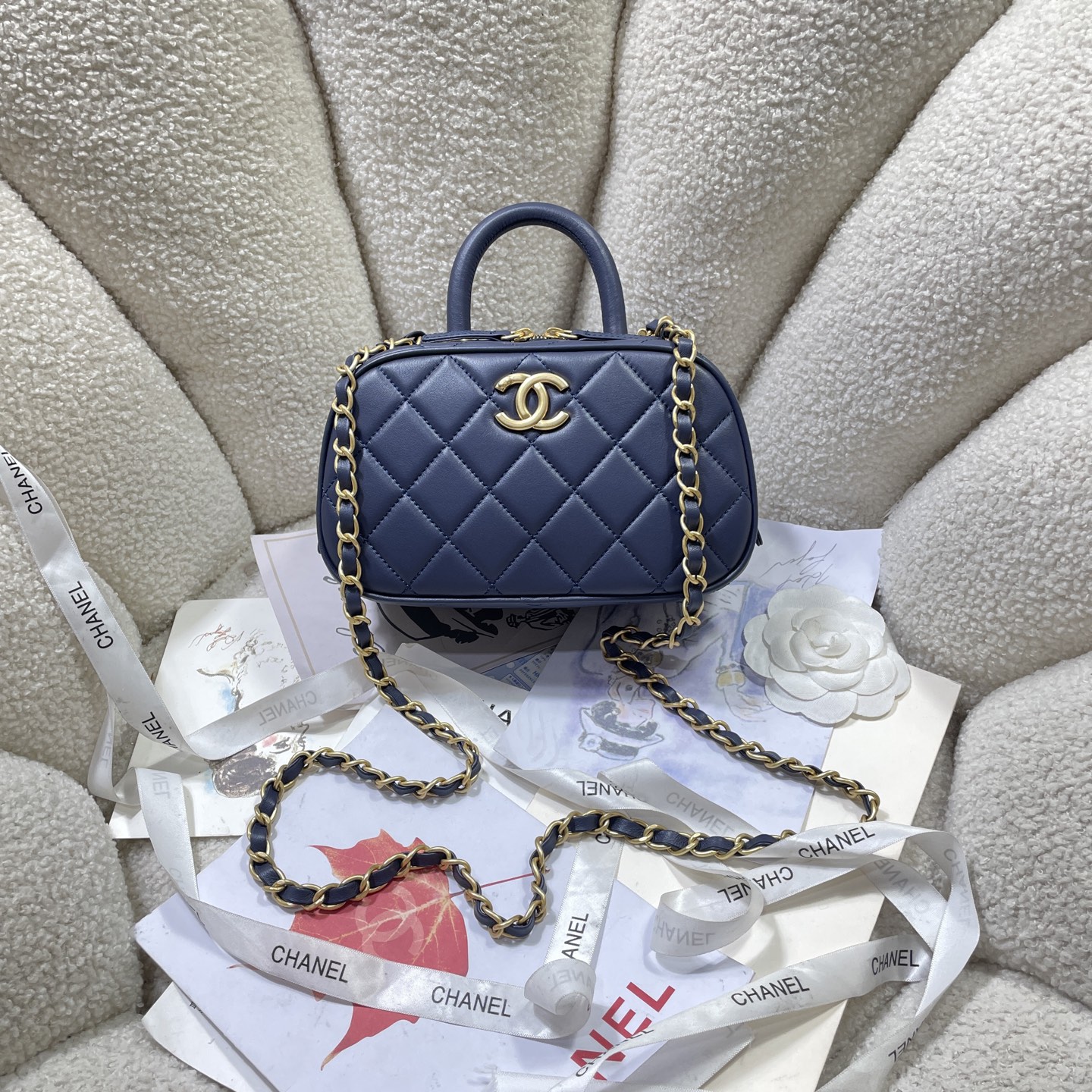 [TOP] CHANEL Maxi Bowling Bag 11.5*20*8.5cm  - 5 Colors