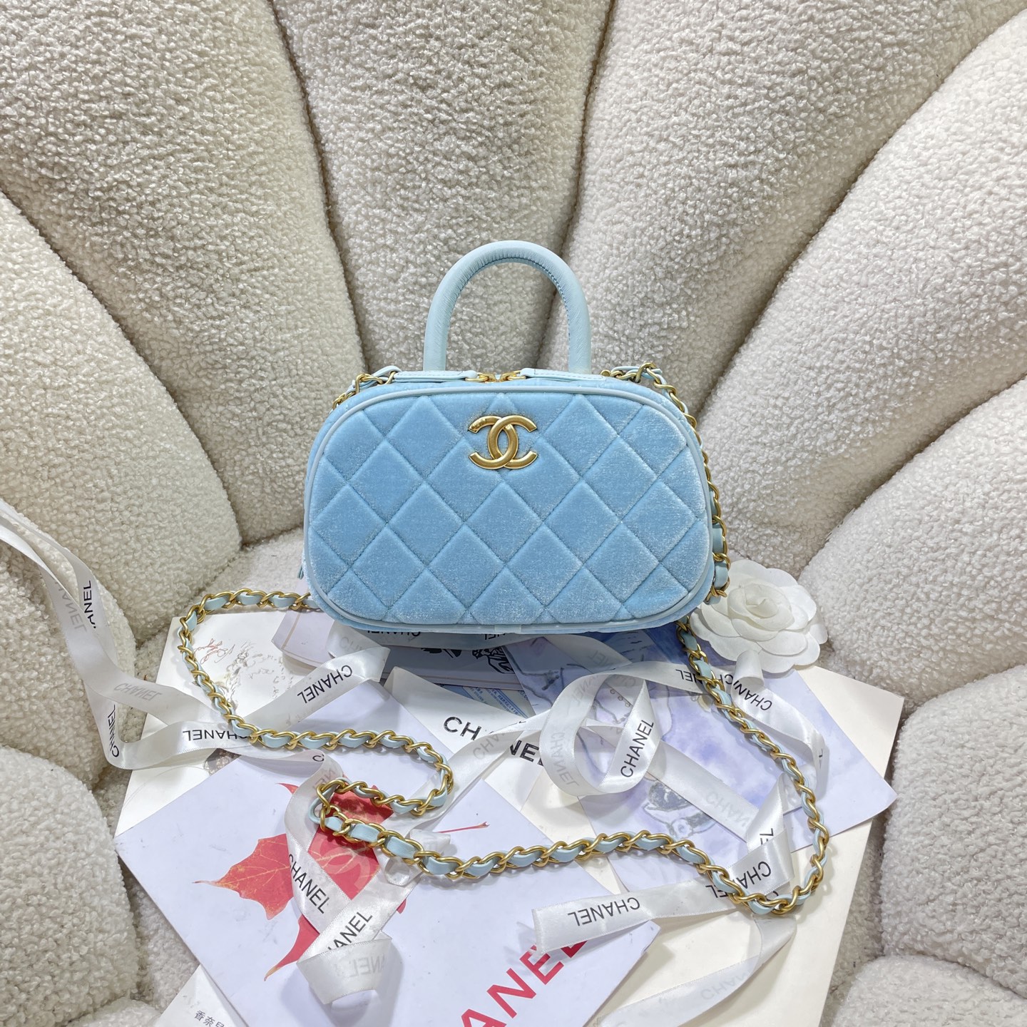 [TOP] CHANEL Maxi Bowling Bag 11.5*20*8.5cm  - 3 Colors