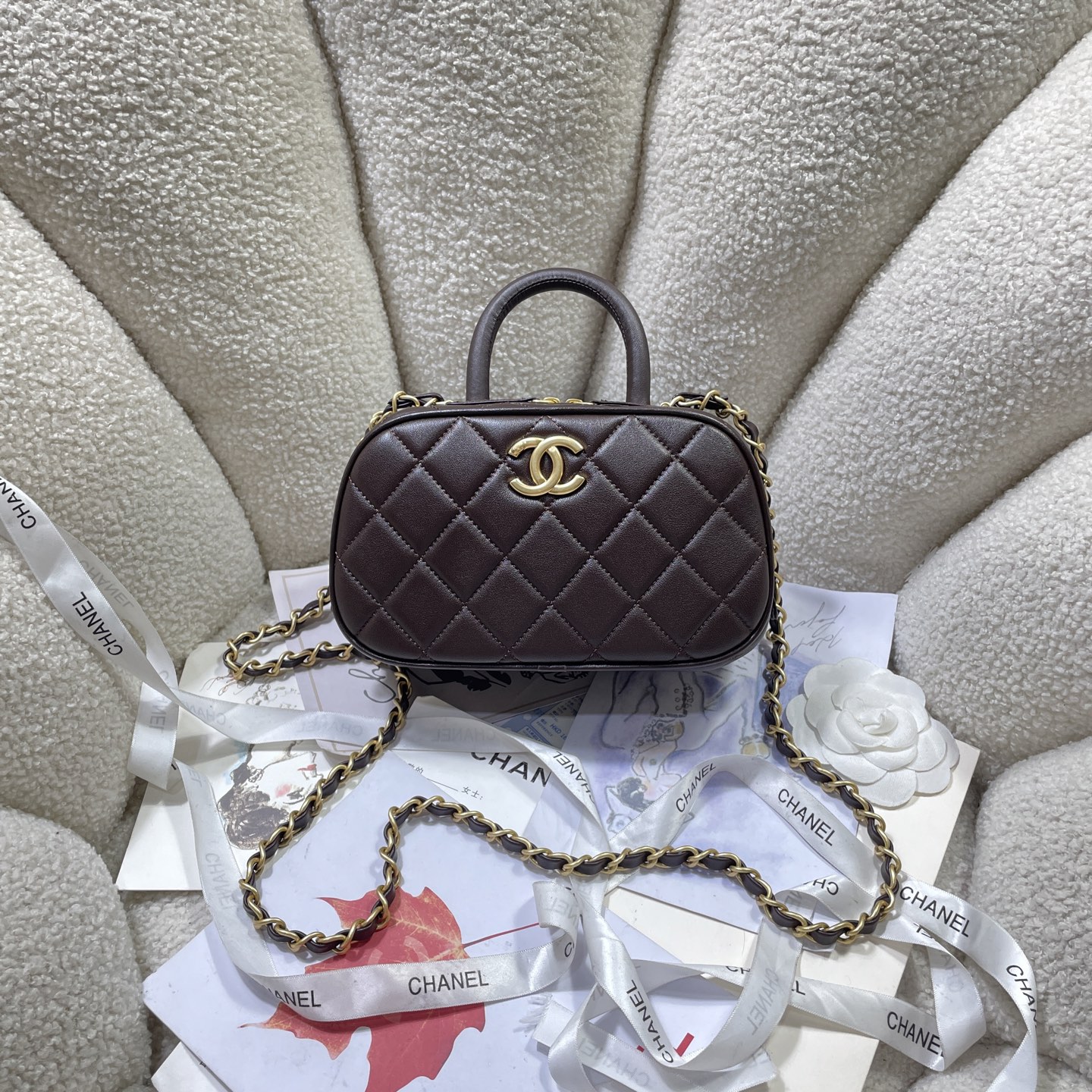 [TOP] CHANEL Maxi Bowling Bag 11.5*20*8.5cm  - 5 Colors