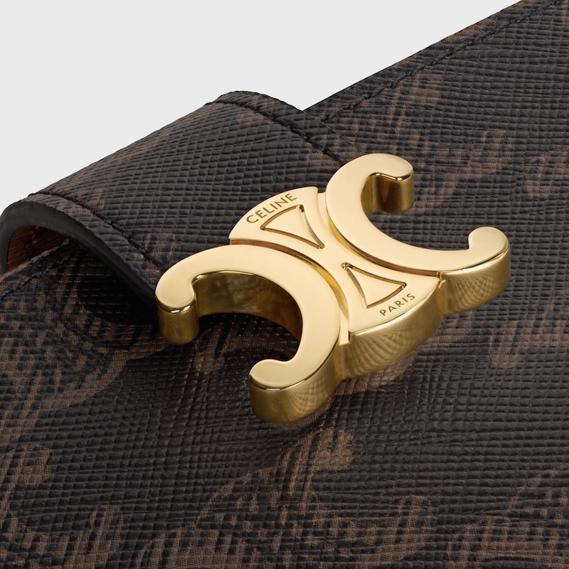 [TOP] CELINE ACCORDEON Card Bag 11×7×2.5cm - Printed