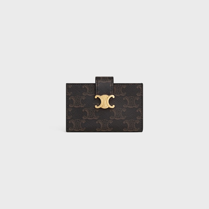 [TOP] CELINE ACCORDEON Card Bag 11×7×2.5cm - Printed