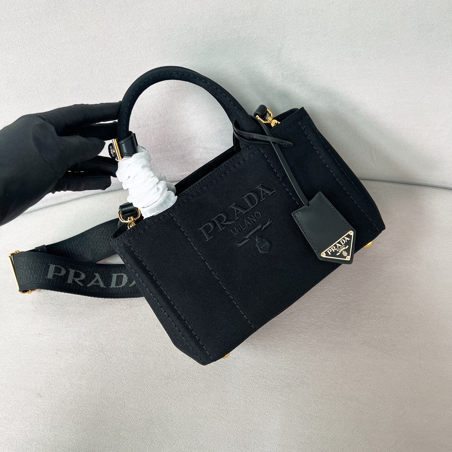 [TOP] PRADA Mini Bag Canvas 22x15x13cm - 4 Color