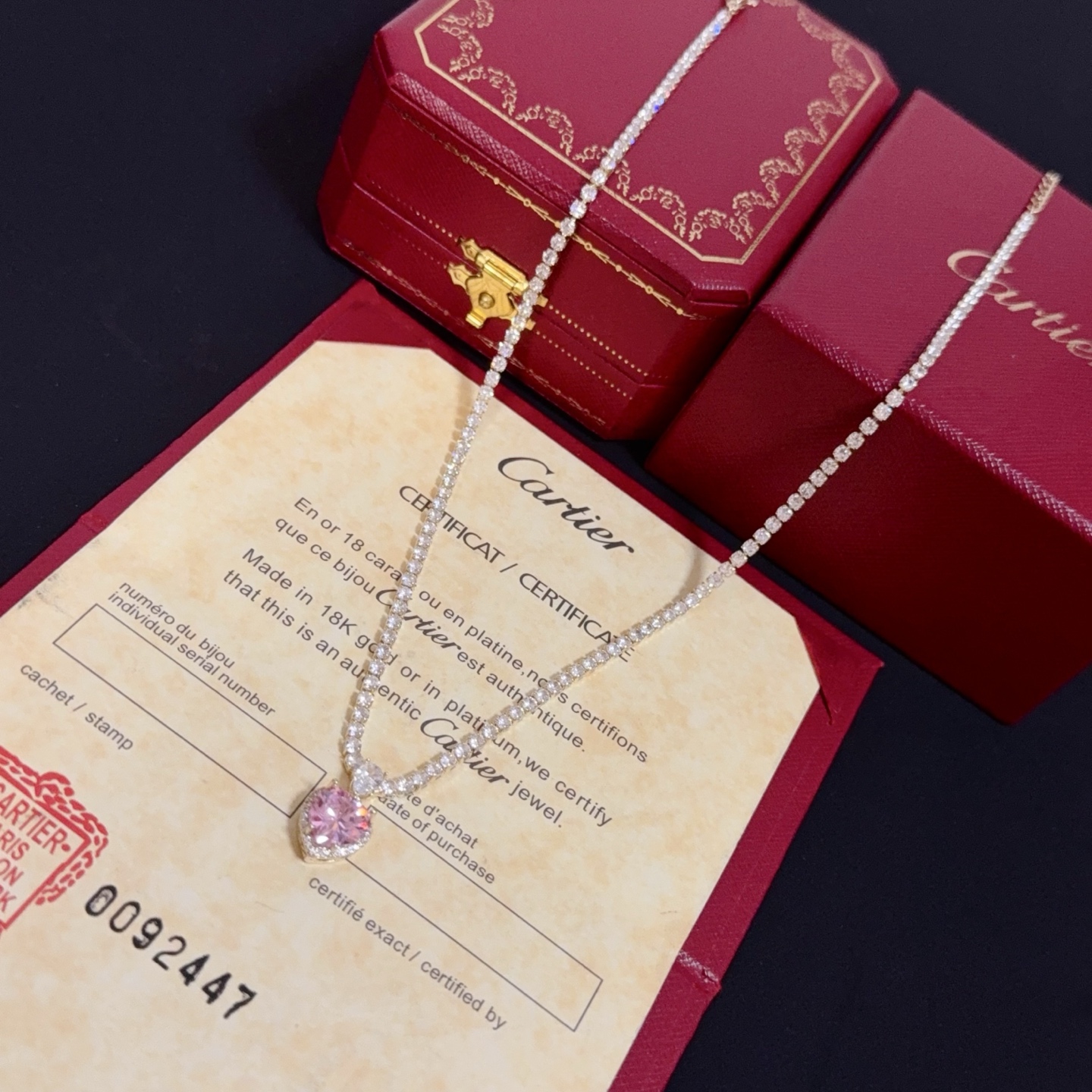 [TOP] Cartier Necklace Studded with Diamonds - Gold