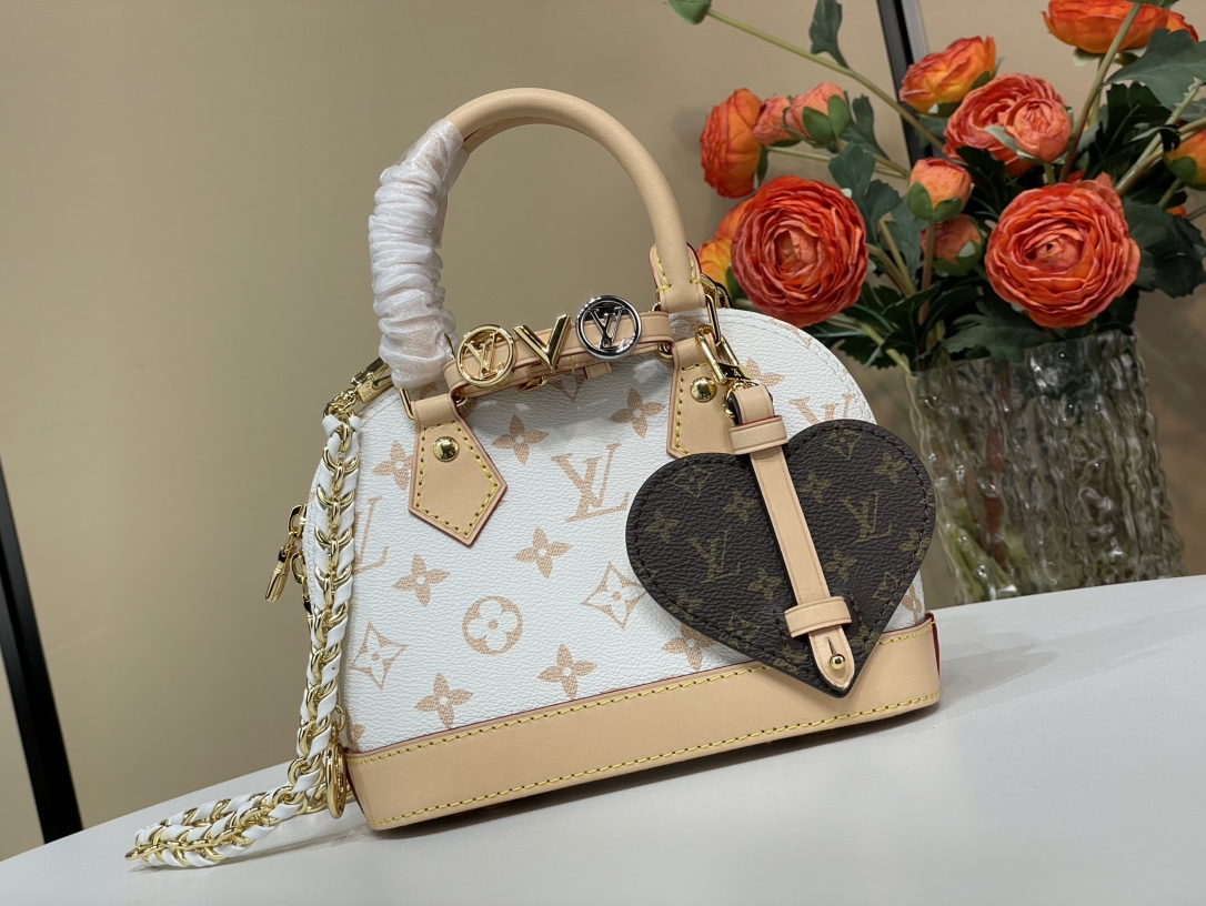 [TOP] Louis Vuitton LV Alma Bag 18 x 12 x 8cm - Beige