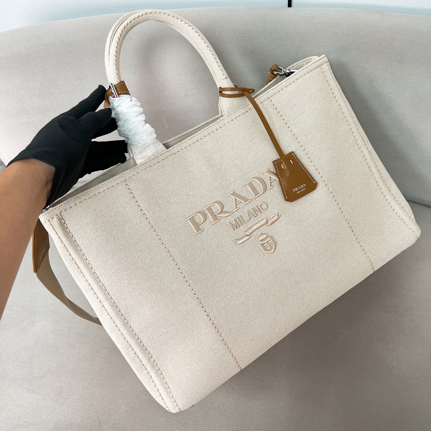 [TOP] PRADA Men's Tote Bag Canvas 43x30x20cm - 4 Color