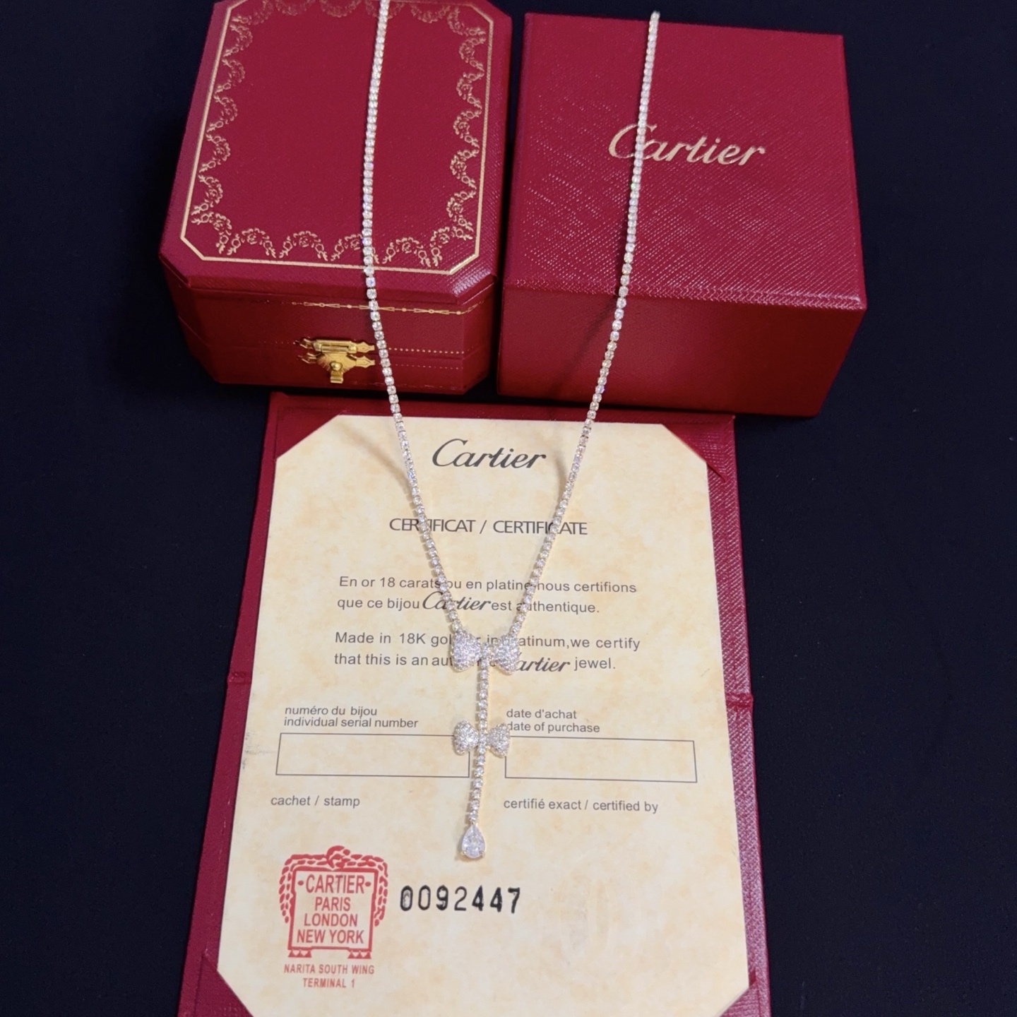 [TOP] Cartier Necklace Studded with Diamonds - Gold