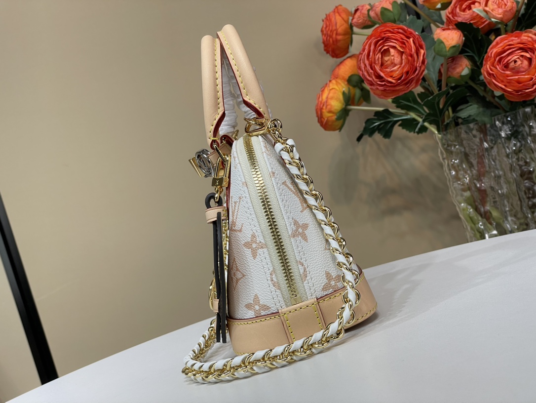 [TOP] Louis Vuitton LV Alma Bag 18 x 12 x 8cm - Beige