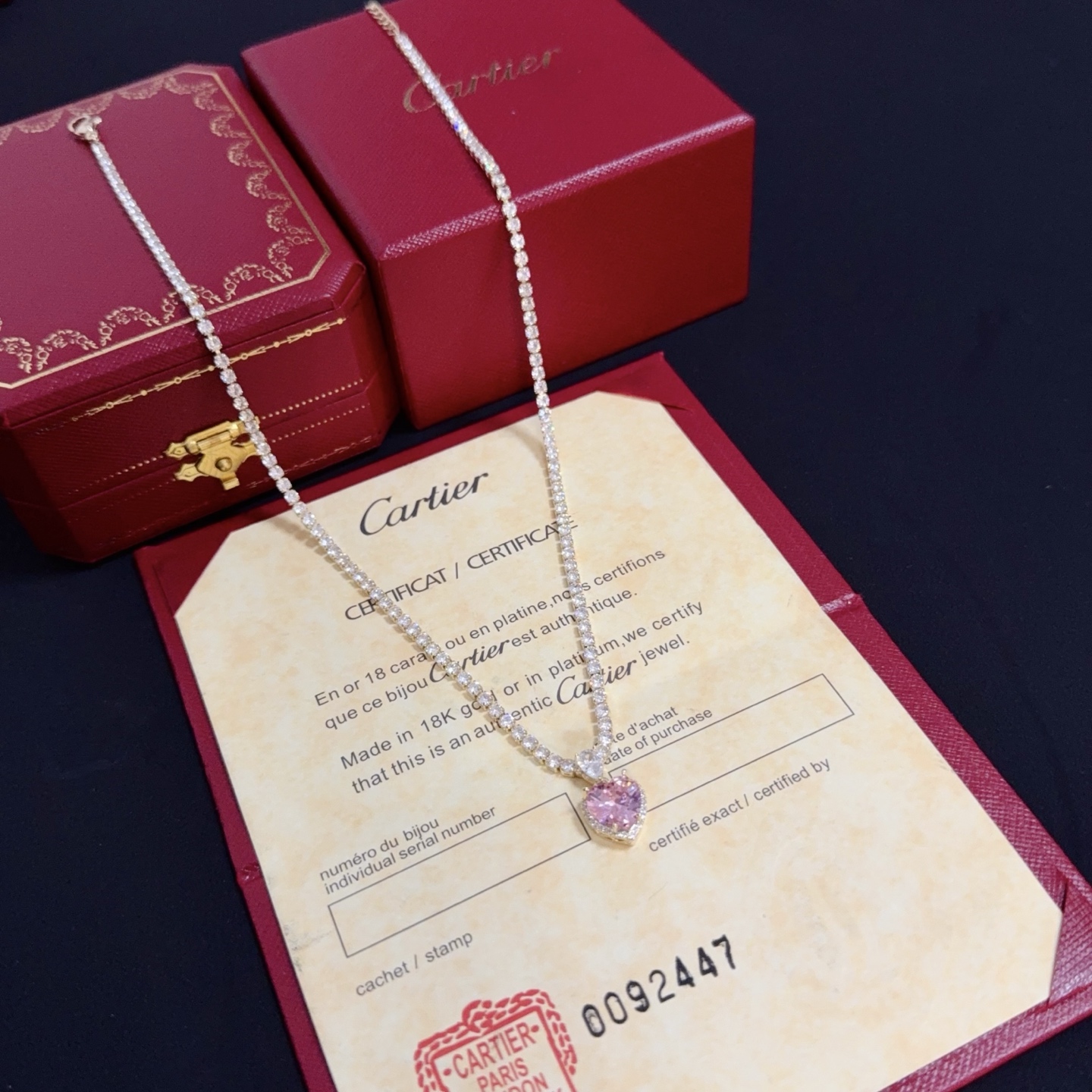 [TOP] Cartier Necklace Studded with Diamonds - Gold