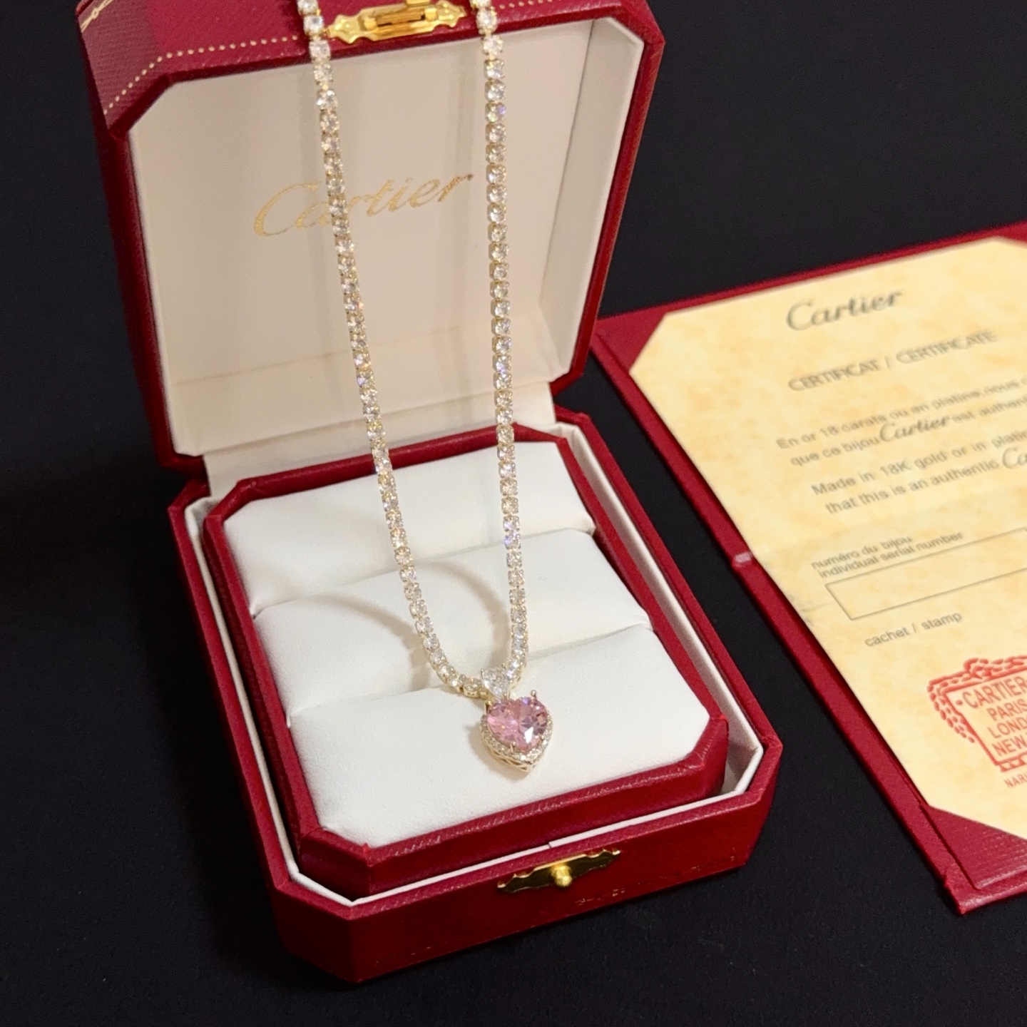 [TOP] Cartier Necklace Studded with Diamonds - Gold