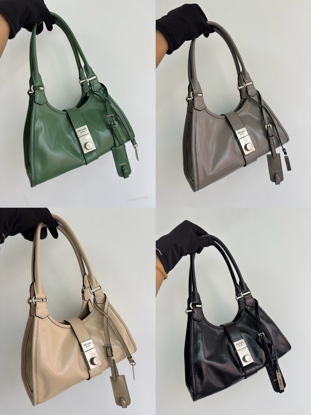 [TOP] PRADA Bag Oil Wax 26x18x12cm - 4 Color